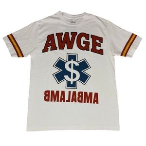 ASAP ROCKY AWGE T Shirt M White AMBALAMB NEW *flaws